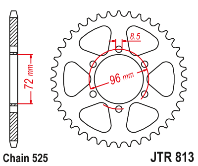 JT SPROCKETS JTR813.40 (JTR813,40)